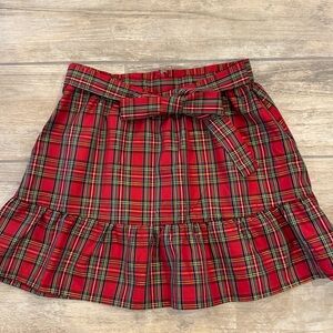 NWT holiday Plaid Red Women's Skirt party cocktail size large